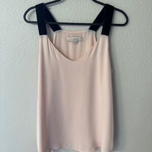 Loft velvet strap pale pink cami top